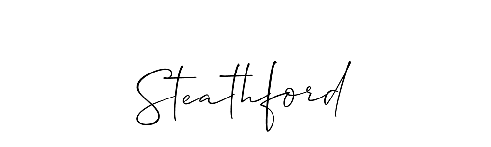 Make a short Steathford signature style. Manage your documents anywhere anytime using Allison_Script. Create and add eSignatures, submit forms, share and send files easily. Steathford signature style 2 images and pictures png