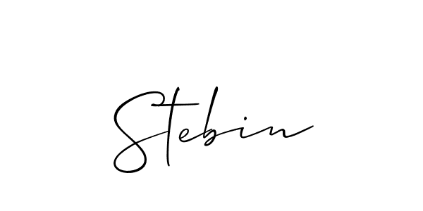 Also we have Stebin name is the best signature style. Create professional handwritten signature collection using Allison_Script autograph style. Stebin signature style 2 images and pictures png
