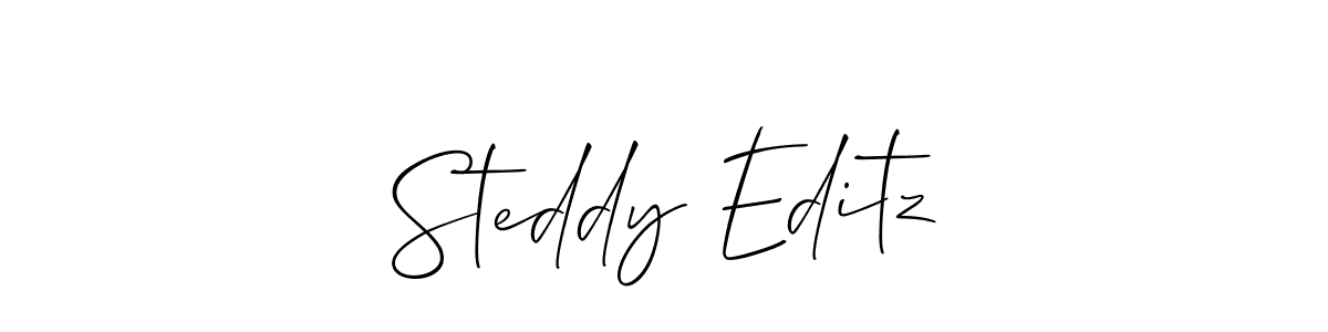 You should practise on your own different ways (Allison_Script) to write your name (Steddy Editz) in signature. don't let someone else do it for you. Steddy Editz signature style 2 images and pictures png