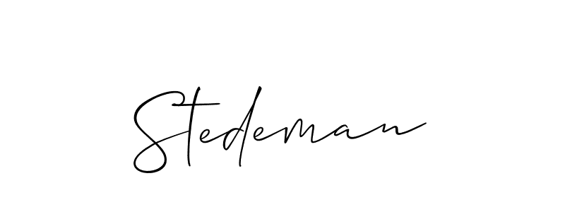 You should practise on your own different ways (Allison_Script) to write your name (Stedeman) in signature. don't let someone else do it for you. Stedeman signature style 2 images and pictures png