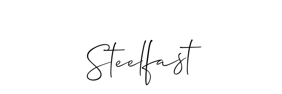 Steelfast stylish signature style. Best Handwritten Sign (Allison_Script) for my name. Handwritten Signature Collection Ideas for my name Steelfast. Steelfast signature style 2 images and pictures png