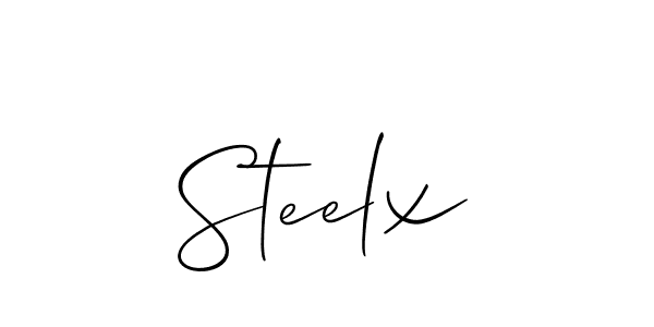 How to make Steelx signature? Allison_Script is a professional autograph style. Create handwritten signature for Steelx name. Steelx signature style 2 images and pictures png