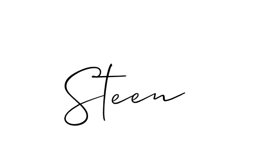 How to make Steen signature? Allison_Script is a professional autograph style. Create handwritten signature for Steen name. Steen signature style 2 images and pictures png