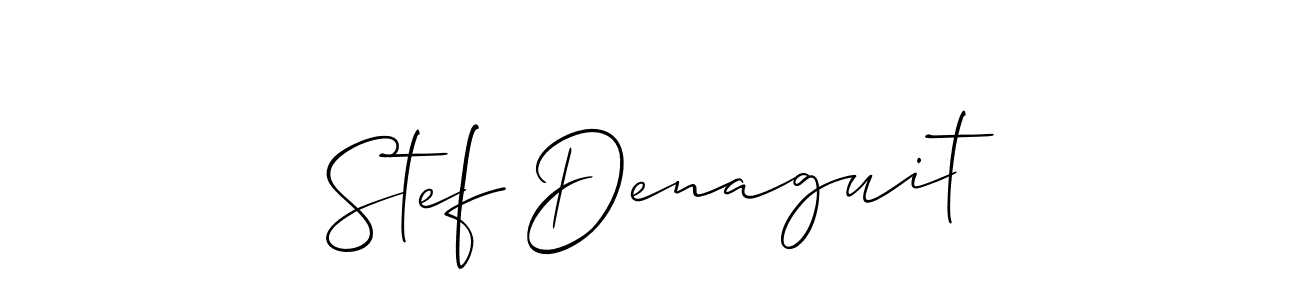 Best and Professional Signature Style for Stef Denaguit. Allison_Script Best Signature Style Collection. Stef Denaguit signature style 2 images and pictures png