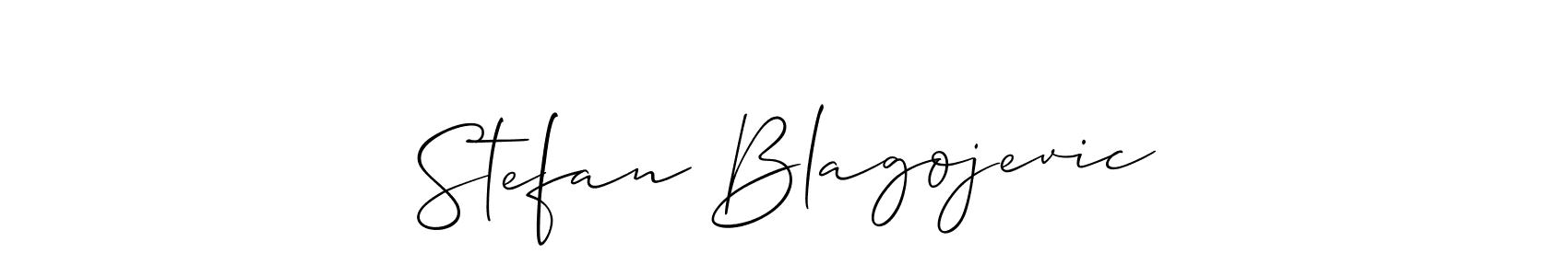 It looks lik you need a new signature style for name Stefan Blagojevic. Design unique handwritten (Allison_Script) signature with our free signature maker in just a few clicks. Stefan Blagojevic signature style 2 images and pictures png