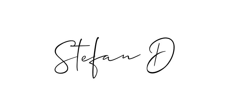 You should practise on your own different ways (Allison_Script) to write your name (Stefan D) in signature. don't let someone else do it for you. Stefan D signature style 2 images and pictures png