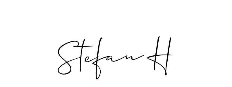 How to make Stefan H name signature. Use Allison_Script style for creating short signs online. This is the latest handwritten sign. Stefan H signature style 2 images and pictures png