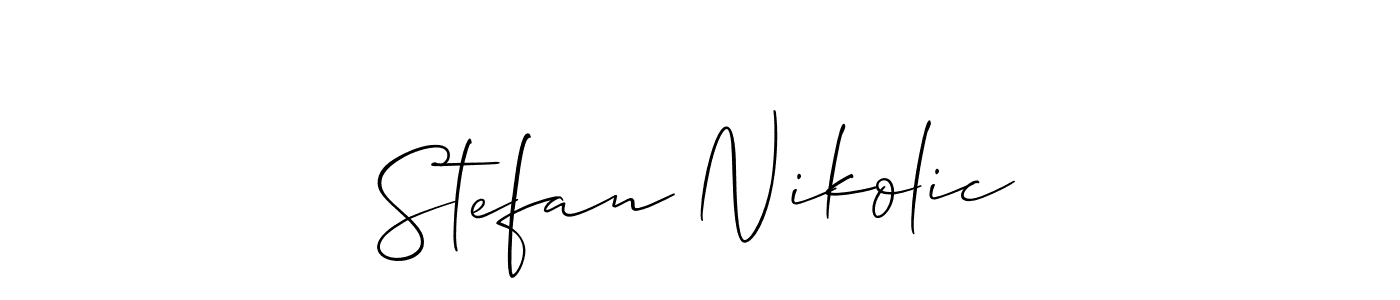 Also we have Stefan Nikolic name is the best signature style. Create professional handwritten signature collection using Allison_Script autograph style. Stefan Nikolic signature style 2 images and pictures png