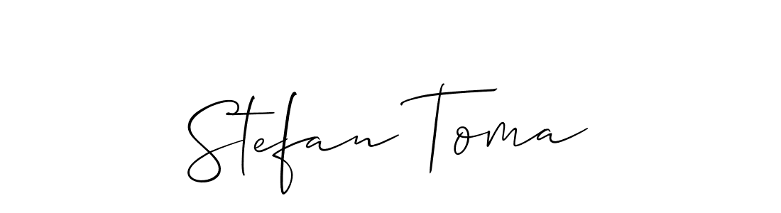 Make a beautiful signature design for name Stefan Toma. With this signature (Allison_Script) style, you can create a handwritten signature for free. Stefan Toma signature style 2 images and pictures png