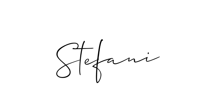 Create a beautiful signature design for name Stefani. With this signature (Allison_Script) fonts, you can make a handwritten signature for free. Stefani signature style 2 images and pictures png