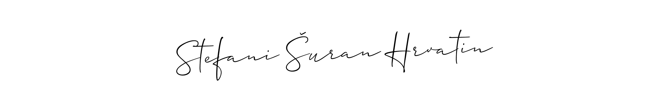 Stefani Šuran Hrvatin stylish signature style. Best Handwritten Sign (Allison_Script) for my name. Handwritten Signature Collection Ideas for my name Stefani Šuran Hrvatin. Stefani Šuran Hrvatin signature style 2 images and pictures png