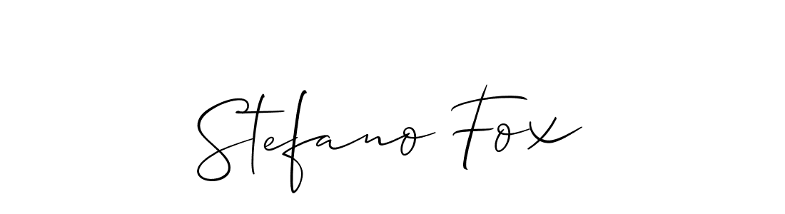 Make a short Stefano Fox signature style. Manage your documents anywhere anytime using Allison_Script. Create and add eSignatures, submit forms, share and send files easily. Stefano Fox signature style 2 images and pictures png