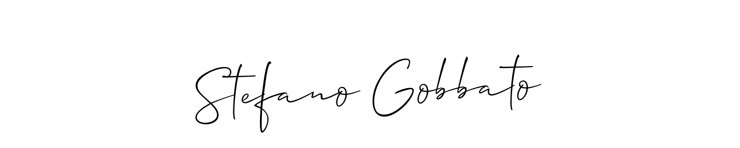 The best way (Allison_Script) to make a short signature is to pick only two or three words in your name. The name Stefano Gobbato include a total of six letters. For converting this name. Stefano Gobbato signature style 2 images and pictures png