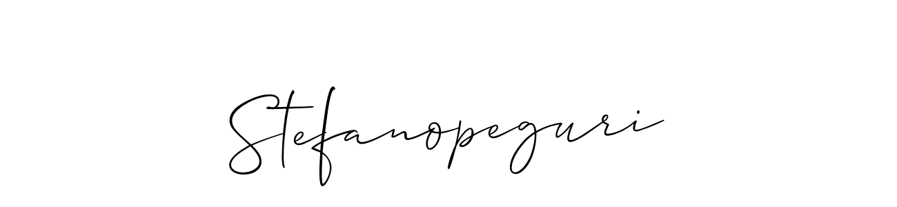 How to make Stefanopeguri signature? Allison_Script is a professional autograph style. Create handwritten signature for Stefanopeguri name. Stefanopeguri signature style 2 images and pictures png