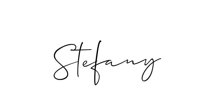 You should practise on your own different ways (Allison_Script) to write your name (Stefany) in signature. don't let someone else do it for you. Stefany signature style 2 images and pictures png