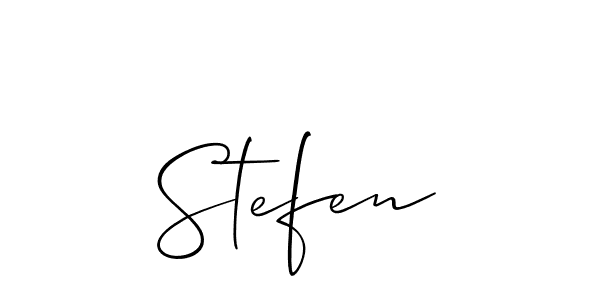 How to make Stefen name signature. Use Allison_Script style for creating short signs online. This is the latest handwritten sign. Stefen signature style 2 images and pictures png