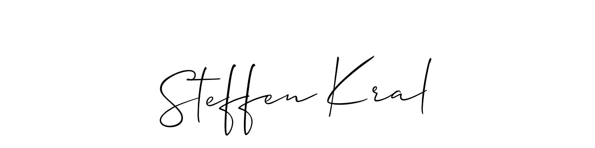 How to Draw Steffen Kral signature style? Allison_Script is a latest design signature styles for name Steffen Kral. Steffen Kral signature style 2 images and pictures png