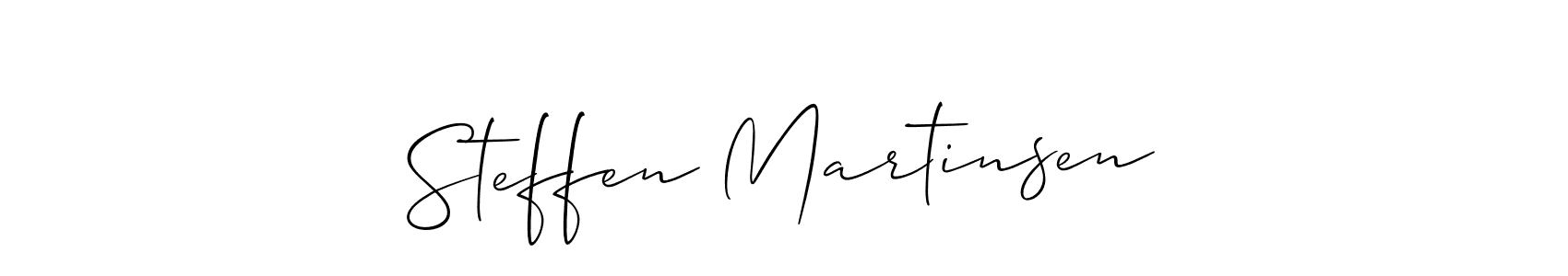 It looks lik you need a new signature style for name Steffen Martinsen. Design unique handwritten (Allison_Script) signature with our free signature maker in just a few clicks. Steffen Martinsen signature style 2 images and pictures png