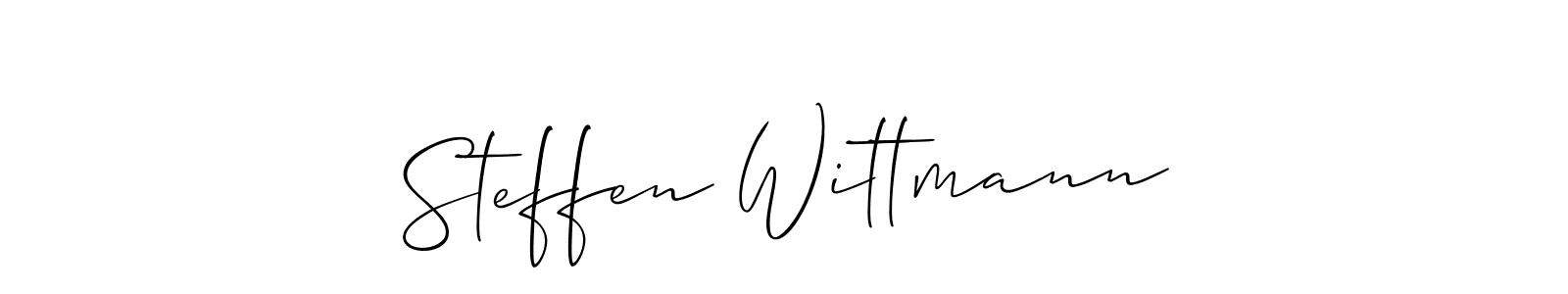 Make a beautiful signature design for name Steffen Wittmann. With this signature (Allison_Script) style, you can create a handwritten signature for free. Steffen Wittmann signature style 2 images and pictures png