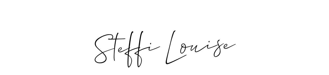See photos of Steffi Louise official signature by Spectra . Check more albums & portfolios. Read reviews & check more about Allison_Script font. Steffi Louise signature style 2 images and pictures png