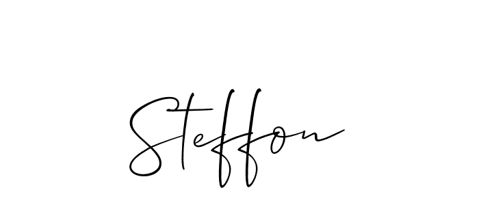 How to make Steffon signature? Allison_Script is a professional autograph style. Create handwritten signature for Steffon name. Steffon signature style 2 images and pictures png