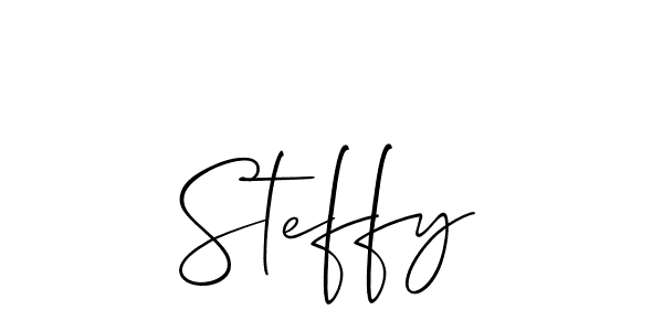 Use a signature maker to create a handwritten signature online. With this signature software, you can design (Allison_Script) your own signature for name Steffy. Steffy signature style 2 images and pictures png