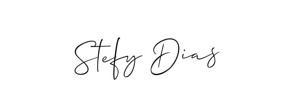 It looks lik you need a new signature style for name Stefy Dias. Design unique handwritten (Allison_Script) signature with our free signature maker in just a few clicks. Stefy Dias signature style 2 images and pictures png