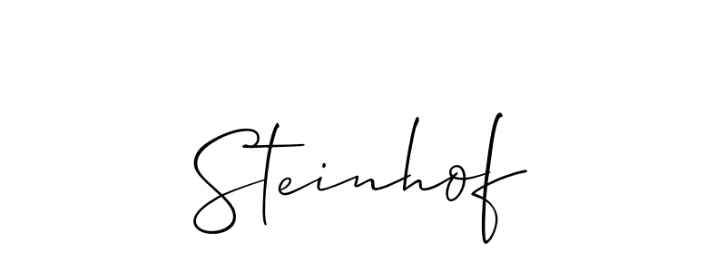 How to make Steinhof signature? Allison_Script is a professional autograph style. Create handwritten signature for Steinhof name. Steinhof signature style 2 images and pictures png