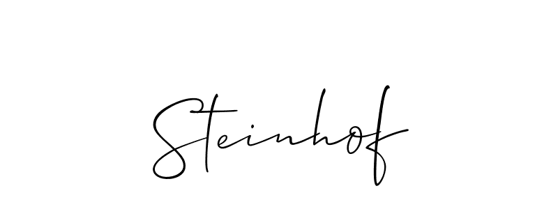 How to make Steinhof signature? Allison_Script is a professional autograph style. Create handwritten signature for Steinhof name. Steinhof signature style 2 images and pictures png