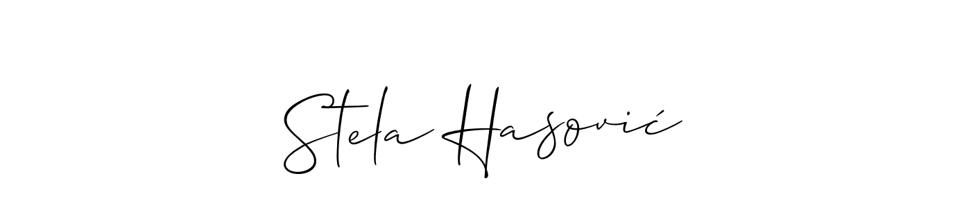 Use a signature maker to create a handwritten signature online. With this signature software, you can design (Allison_Script) your own signature for name Stela Hasović. Stela Hasović signature style 2 images and pictures png