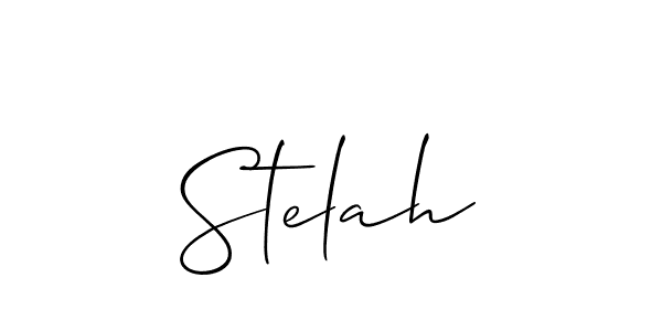 Design your own signature with our free online signature maker. With this signature software, you can create a handwritten (Allison_Script) signature for name Stelah. Stelah signature style 2 images and pictures png