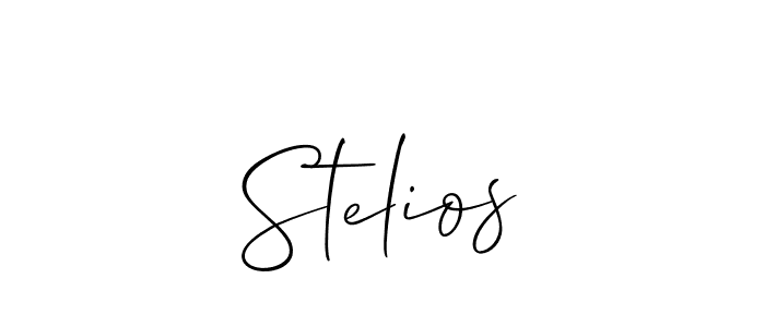 Also You can easily find your signature by using the search form. We will create Stelios name handwritten signature images for you free of cost using Allison_Script sign style. Stelios signature style 2 images and pictures png