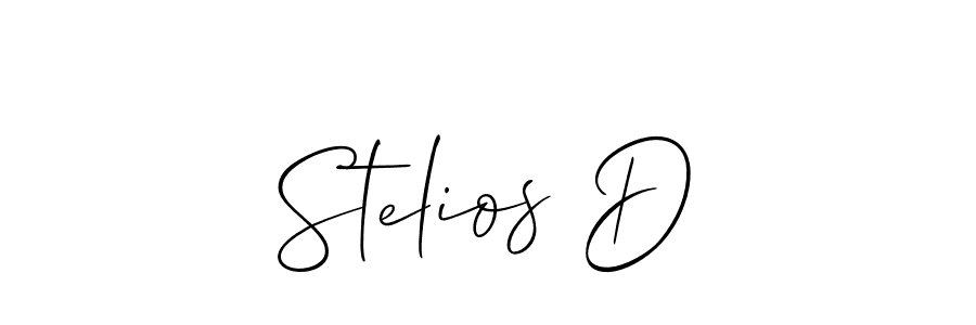 Create a beautiful signature design for name Stelios D. With this signature (Allison_Script) fonts, you can make a handwritten signature for free. Stelios D signature style 2 images and pictures png