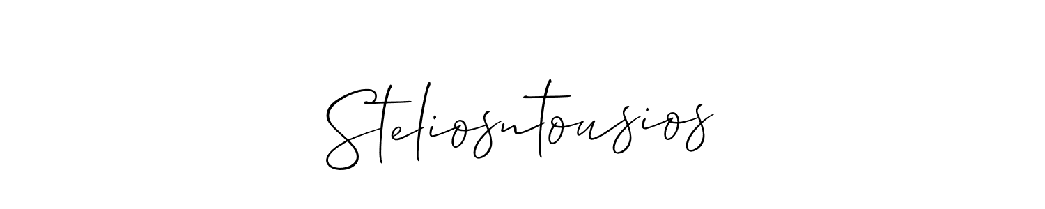 Design your own signature with our free online signature maker. With this signature software, you can create a handwritten (Allison_Script) signature for name Steliosntousios. Steliosntousios signature style 2 images and pictures png