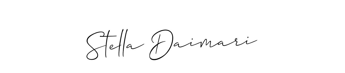 Similarly Allison_Script is the best handwritten signature design. Signature creator online .You can use it as an online autograph creator for name Stella Daimari. Stella Daimari signature style 2 images and pictures png