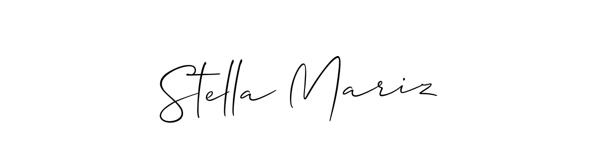 Create a beautiful signature design for name Stella Mariz. With this signature (Allison_Script) fonts, you can make a handwritten signature for free. Stella Mariz signature style 2 images and pictures png