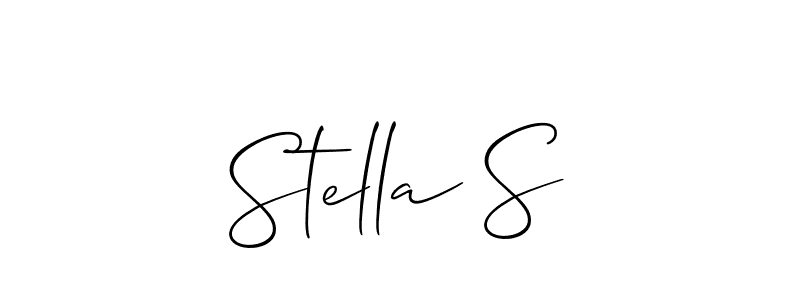 Create a beautiful signature design for name Stella S. With this signature (Allison_Script) fonts, you can make a handwritten signature for free. Stella S signature style 2 images and pictures png