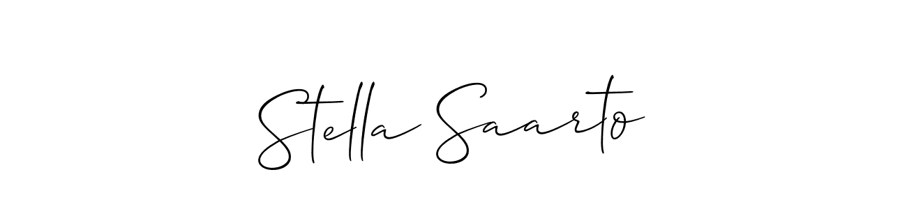 See photos of Stella Saarto official signature by Spectra . Check more albums & portfolios. Read reviews & check more about Allison_Script font. Stella Saarto signature style 2 images and pictures png