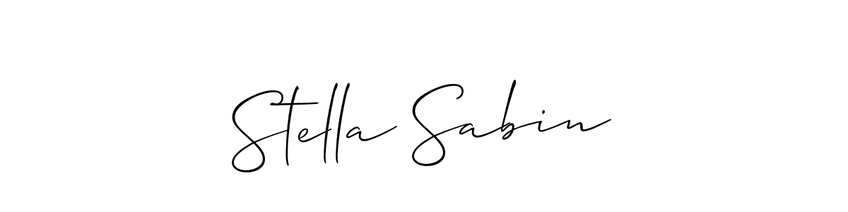 Allison_Script is a professional signature style that is perfect for those who want to add a touch of class to their signature. It is also a great choice for those who want to make their signature more unique. Get Stella Sabin name to fancy signature for free. Stella Sabin signature style 2 images and pictures png