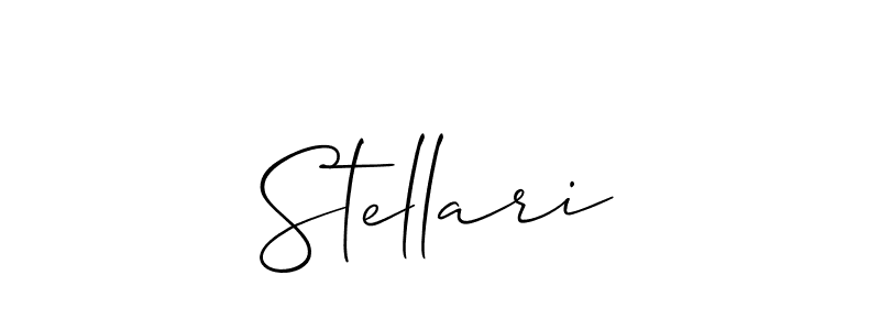 How to make Stellari signature? Allison_Script is a professional autograph style. Create handwritten signature for Stellari name. Stellari signature style 2 images and pictures png