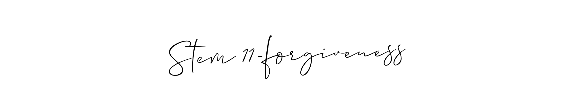 It looks lik you need a new signature style for name Stem 11-forgiveness. Design unique handwritten (Allison_Script) signature with our free signature maker in just a few clicks. Stem 11-forgiveness signature style 2 images and pictures png