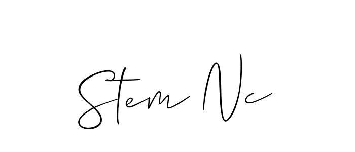 if you are searching for the best signature style for your name Stem Nc. so please give up your signature search. here we have designed multiple signature styles  using Allison_Script. Stem Nc signature style 2 images and pictures png