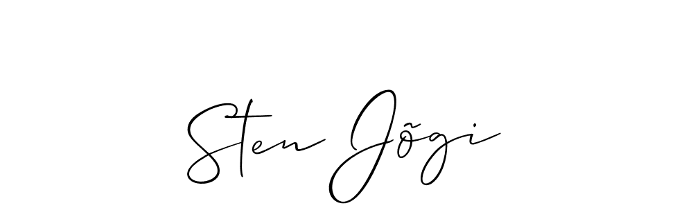 Make a beautiful signature design for name Sten Jõgi. With this signature (Allison_Script) style, you can create a handwritten signature for free. Sten Jõgi signature style 2 images and pictures png