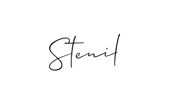 Design your own signature with our free online signature maker. With this signature software, you can create a handwritten (Allison_Script) signature for name Stenil. Stenil signature style 2 images and pictures png