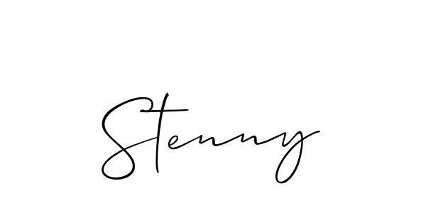 Allison_Script is a professional signature style that is perfect for those who want to add a touch of class to their signature. It is also a great choice for those who want to make their signature more unique. Get Stenny name to fancy signature for free. Stenny signature style 2 images and pictures png