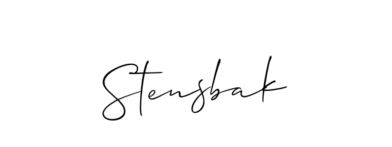 The best way (Allison_Script) to make a short signature is to pick only two or three words in your name. The name Stensbak include a total of six letters. For converting this name. Stensbak signature style 2 images and pictures png