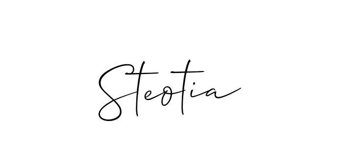 Similarly Allison_Script is the best handwritten signature design. Signature creator online .You can use it as an online autograph creator for name Steotia. Steotia signature style 2 images and pictures png