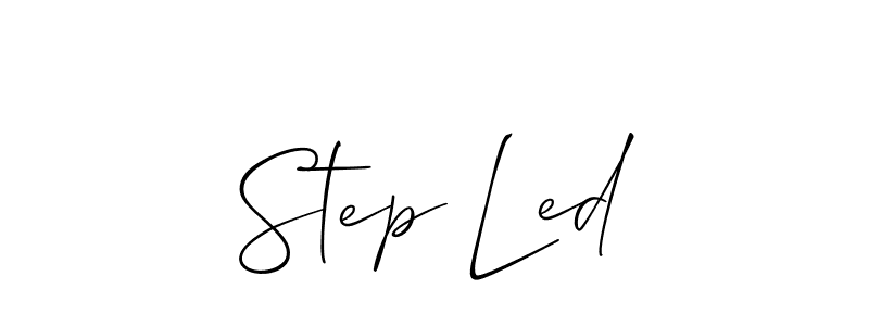 Make a beautiful signature design for name Step Led. With this signature (Allison_Script) style, you can create a handwritten signature for free. Step Led signature style 2 images and pictures png