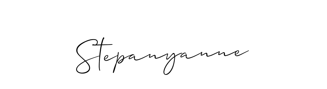 Also we have Stepanyanne name is the best signature style. Create professional handwritten signature collection using Allison_Script autograph style. Stepanyanne signature style 2 images and pictures png