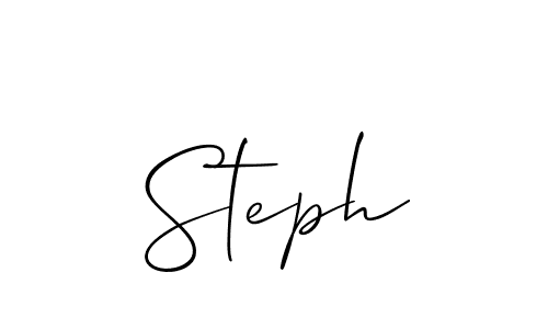 Steph stylish signature style. Best Handwritten Sign (Allison_Script) for my name. Handwritten Signature Collection Ideas for my name Steph. Steph signature style 2 images and pictures png